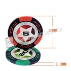 Texas Holdem Poker Chips / Mahjong Baccarat Chip Monety 40mm * 0.3mm
