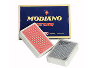 Włoski plastikowy Ramino Bridge Super Flori Oznaczone karty pokerowe Red Blue Index