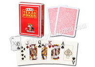 Plastikowe rekwizyty do gier Czerwone Włochy Modiano Texas Holdem Karty do gry