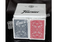 Hiszpania Fournier 2818 Plastic Marked Playing Poker Cards For Analayzer Red / Blue