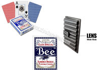 Ekologiczne karty pokerowe oznaczone znacznym rozmiarem w kolorze Bee Wide Size / karty do gry indeksu Jumbo
