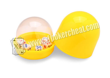 Plastic Colorful Casino Dice Cup With Camera Inside See Through The Dices