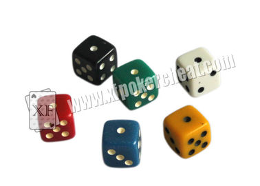 Colorful Plastic Casino Magic Dice / Magic Trick Dice For Radio Wave Dice Predictor