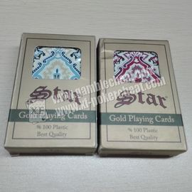 On The Star Gold Plastic Invisible Playing Cards For Poker Analyzer